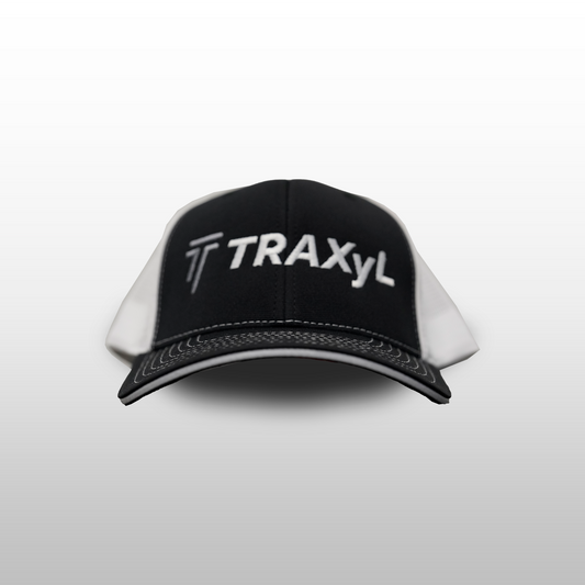 TRAXyL Black and White Trucker Hat